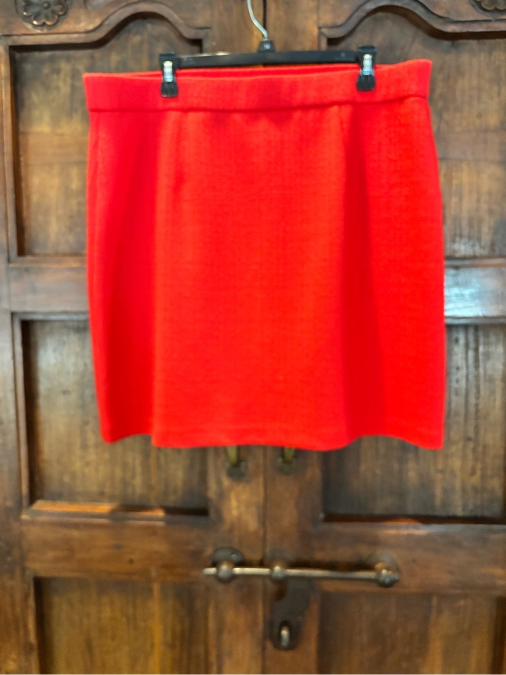LOFT Vibrant Red Mini Skirt SZ XL Tall Pull on with front pockets classic - Picture 3 of 4